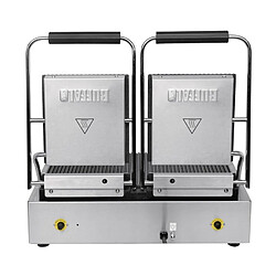 Avis Grill Panini Professionnel Double 2,9 kW - Rainuré/Rainuré - Bistro Buffalo