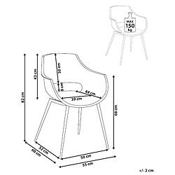 Avis Beliani Lot de 4 chaises MILLERS Beige