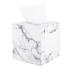 Universal Boîte à serviettes en papier carrée en marbre Carré à papier roulé en cuir Carton hygiénique Serviettes Carton couvercle Armoire Boîte à serviettes