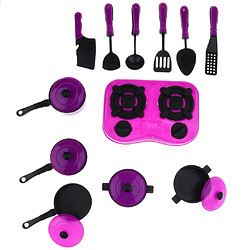 12 pièces en plastique enfants cuisine ustensiles de cuisine jouet cuisine faire semblant jouer jouet violet