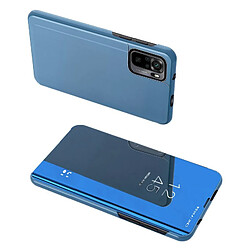 Ozzzo transparent view coque bleu poco m4 pro 5g couvercle rabattable