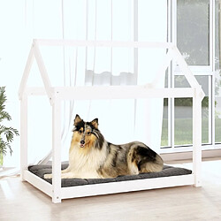 Avis Maison Chic Niche Lit pour chien | Panier couchage pour chien Blanc 101x70x90 cm Bois de pin solide -GKD96752