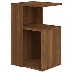 vidaXL Table d'appoint Chêne marron 36x30x56 cm Bois d'ingénierie