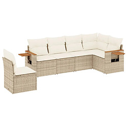 Maison Chic Salon de jardin avec coussins 6 pcs | Ensemble de Table et chaises | Mobilier d'Extérieur beige résine tressée -GKD47237