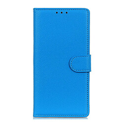 Etui en PU retourner avec support bleu pour votre OnePlus 8 Pro