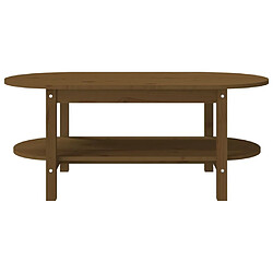 ComfortXL Table Basse Marron Miel 110x55x45 Cm Bois Massif De Pin pas cher