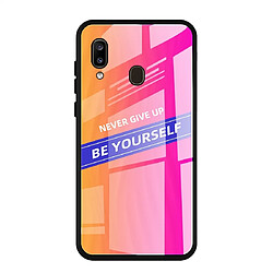 Wewoo Coque Pour Galaxy A20 PC antichoc + TPU + étui de protection en verre rose