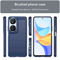 Htdmobiles Coque pour Honor 90 Smart / Honor X7b - housse etui silicone gel carbone + film ecran - BLEU FONCE