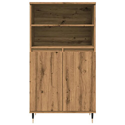 Avis vidaXL Buffet haut chêne artisanal 60x36x110 cm bois d'ingénierie