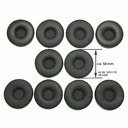 LEATHERETTE EAR CUSHIONS L - 10 UNITS PACK IN