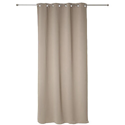 Pegane Lot de 2 rideaux occultants en polyester coloris beige - Dim : L.135 x H.240 cm