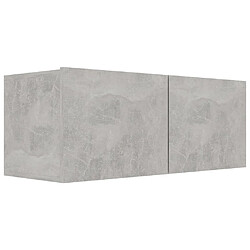 Acheter Maison Chic Ensemble de meubles TV 3 pcs | Banc TV Moderne pour salon | Meuble de Rangement - Gris béton Aggloméré -MN45613