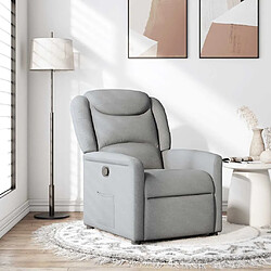 vidaXL Fauteuil inclinable Gris clair Tissu