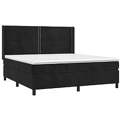 Avis vidaXL Sommier à lattes de lit matelas et LED Noir 160x200 cm Velours