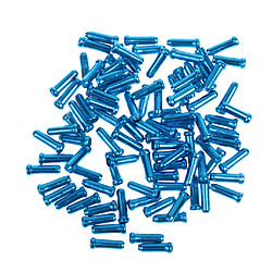 100pc Aluminium Vélo Vélos Frein Shifter Intérieur Câble Pointe Fil Capuchon Bleu pas cher