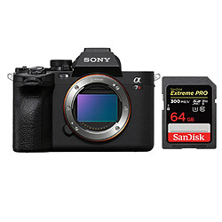 Boîtier Sony A7R V + SanDisk 64 Go Extreme Pro SDXC UHS-II U3 V90 300 Mo/s