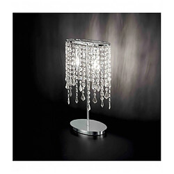 Ideal Lux Lampe de table Chrome en cristal RAIN CLEAR 2 ampoules