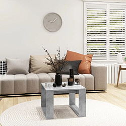 Avis Maison Chic Table d'appoint | Table Basse Gris béton 50x50x35 cm Aggloméré -GKD49082