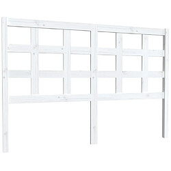 vidaXL Tête de lit blanc 145,5x4x100 cm bois massif de pin