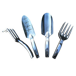 4pcs Anti-corrosion Fourche De Jardin Outil à Main Cultivateur Main Râteau Jardin Fournitures