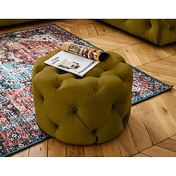 Acheter Lisa Design Gallata - pouf Chesterfield rond - en velours