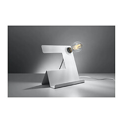 Avis Luminaire Center Lampe de table Incline Acier blanc 1 ampoule 24cm