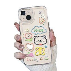 General Coque de téléphone compatible avec la coque de téléphone iPhone 12 Pro, motif d'icône d'ours, antidérapant et antichoc, le meilleur cadeau pour petit ami et petite amie.