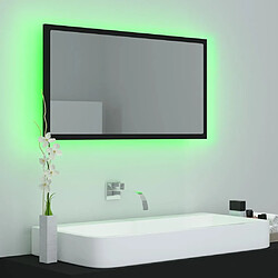 Acheter Maison Chic Miroir à LED,Miroir Lumineux LED de salle de bain Noir 80x8,5x37 cm Acrylique -MN19829