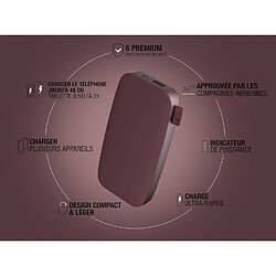 SANAG Powerbank 12000 Mah - Usb-C In & Out - Batterie Externe - Chargement Rapide - 6 Fonctions De Sécurité - Design Compact (Deep Mauve)