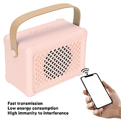 ComfortXL Enceinte bluetooth rétro hifi, basse puissante, faible consommation d'énergie, transmission rapide, enceinte vintage sans fil rose pas cher