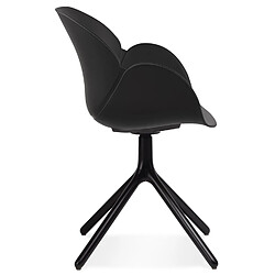 Acheter Alterego Chaise avec accoudoirs 'APODIS' noire en matière plastique