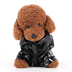 Imperméable Pour Chien Avec Capuche Veste Réfléchissante Pour Chien Imperméable S- XL Noir L