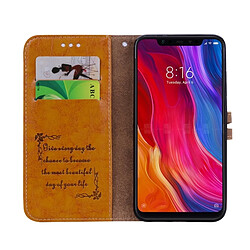 Wewoo Housse Coque en cuir à rabat horizontal pour homme de style Business à texture cire pour Xiaomi Mi 8, avec porte-cartes (portefeuille) pas cher