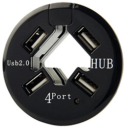 Wewoo Hub USB 2.0 noir 4 Ports USB 2.0 Haute Vitesse 