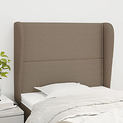 Maison Chic Tête de lit moderne avec oreilles pour chambre - Décoration de lit Taupe 103x23x118/128 cm Tissu -MN58854