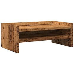 vidaXL Support de moniteur vieux bois 42x24x16 cm bois d'ingénierie