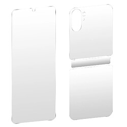 Avizar Film Protection pour Oppo Find N2 Flip Avant Arrière Souple Silicone Transparent