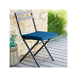 Galette de chaise de jardin Bleu Indigo - 40 x 40 cm - Hespéride pas cher