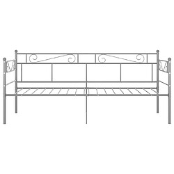 Avis vidaXL Cadre de canapé-lit sans matelas gris métal 90x200 cm