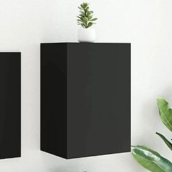 Maison Chic Meuble TV, Banc TV pour salon, Meuble de rangement mural noir 40,5x30x60 cm bois d'ingénierie -GKD65567