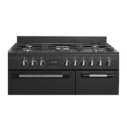 Cuisiniere piano gaz 3 fours electriques CONTINENTAL EDISON CECP903FB - 5 feux - Noir - Largeur 90 cm pas cher