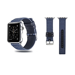 Wewoo Bracelet pour montre-bracelet en cuir pleine fleur pour Apple Watch séries 4, 3 et 2 et 1 et 38 et 40 mm