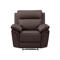 Vente-Unique Fauteuil relax en cuir de buffle PAKITA - Marron