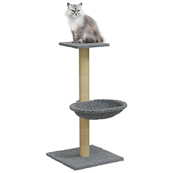 Avis Arbre à chat,niche pour chat avec griffoir en sisal Gris clair 74 cm -MN52783