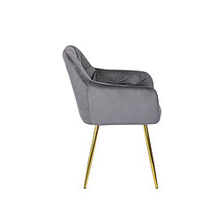 Avis Vivaldi Chaise RAYA Gris Velours