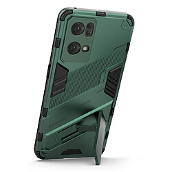 Coque en TPU anti-griffes, anti-choc avec béquille, vert pour votre Oppo Reno7 Pro 5G