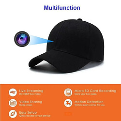 Totalcadeau Casquette avec caméra espion Wifi P2P vidéo Full HD 1080P