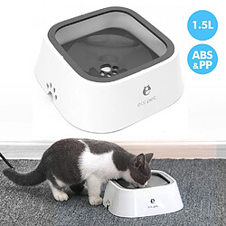 Universal Bol pour chat pour chien de compagnie de 1,5 litre Bol pour chat non glissant portable sans fuite Distributeur pour éleveur d'animaux de compagnie Fontaine flottante pour chien et chat à boire | Fournitures d'arrosage pour nourriture de chat