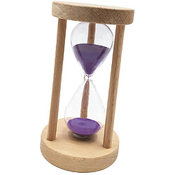 Sablier en bois rond cadre sablier pour enfants cadeau Home Decor violet 6min pas cher