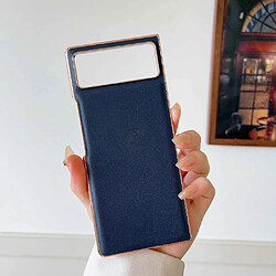 Coque en TPU + cuir véritable électroplaqué, anti-chute pour votre Xiaomi Mix Fold 2 5G - bleu